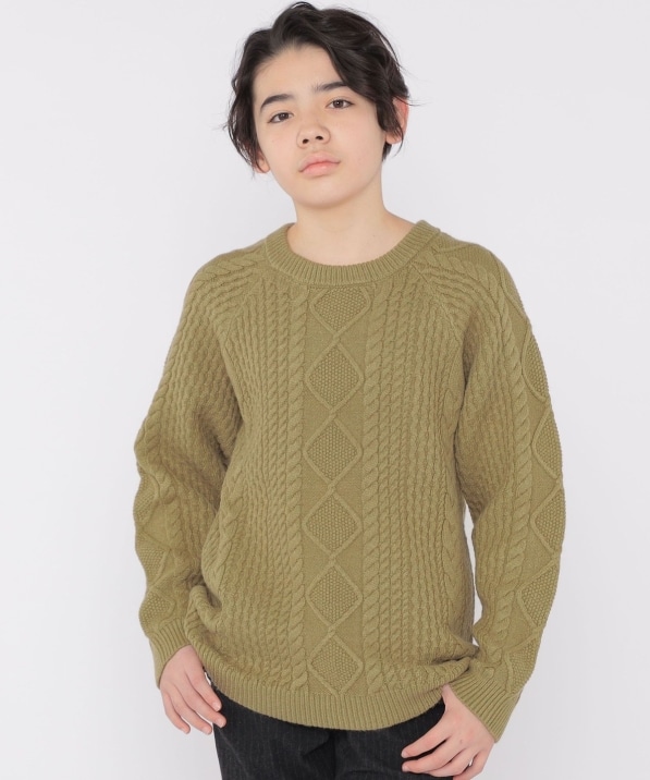 SHIPS KIDS:140～160cm /〈洗濯機可能〉ケーブル ニット｜ SHIPS 公式