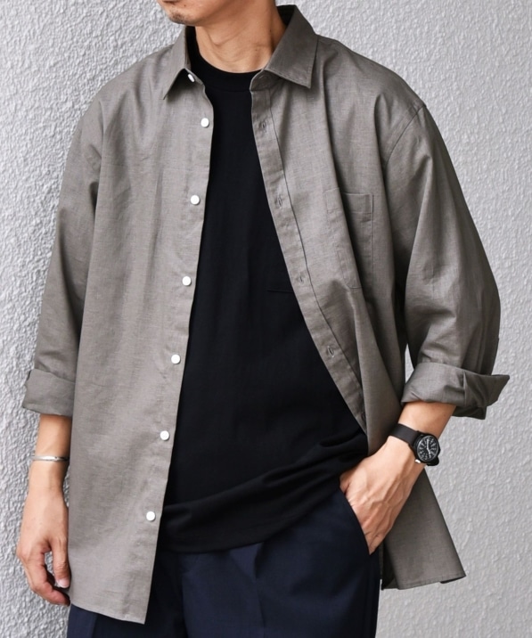 SHIPS any: コットン/リネン 7分袖 レギュラー シャツ◇◇｜ SHIPS
