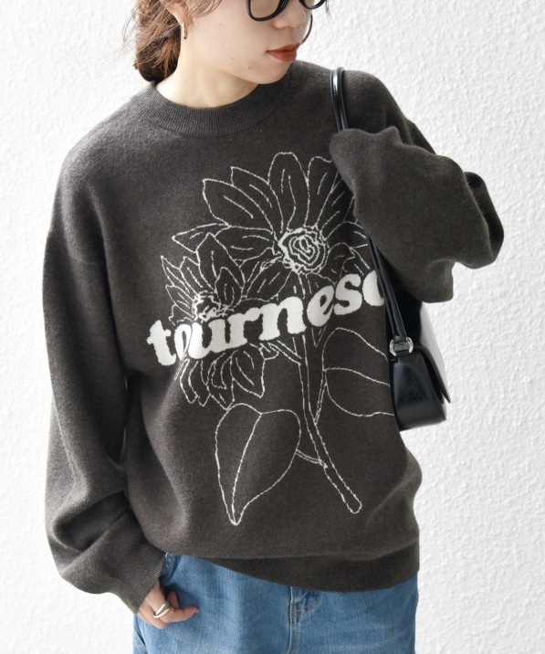 SHIPS any: 〈手洗い可能〉フラワー ダブルジャガード プルオーバー