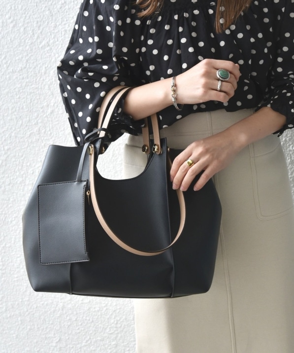 一部追加予約》【WEB限定】SHIPS any: 2WAY ハンドル トートバッグ