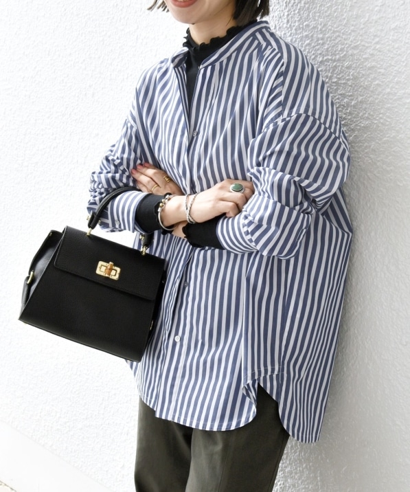 SHIPS any:〈洗濯機可能〉REPREVE バンド カラー シャツ｜ SHIPS 公式