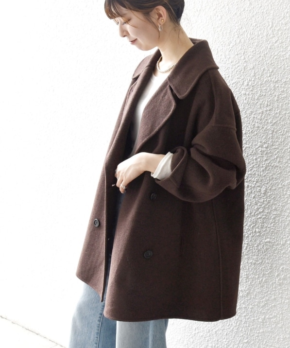 SHIPS any: リバー ダブル テーラード ミドル コクーン コート｜ SHIPS