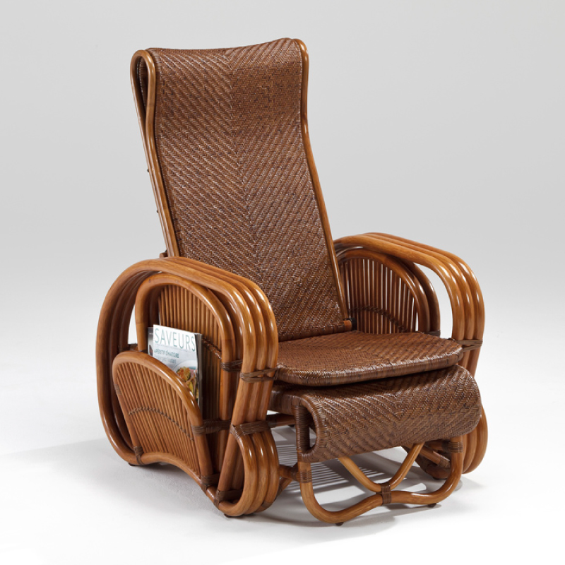 ラタンの老舗KAZAMA（カザマ） リクライナー〔三つ折り寝椅子〕 01