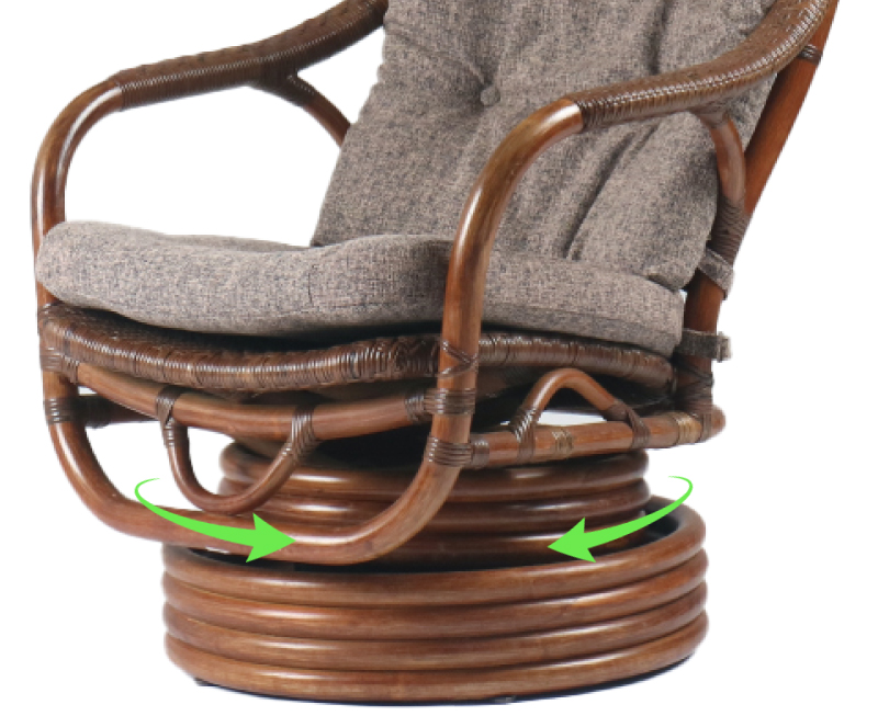 ラタンの老舗KAZAMA（カザマ）〔フェルテロッキングシーベルチェア