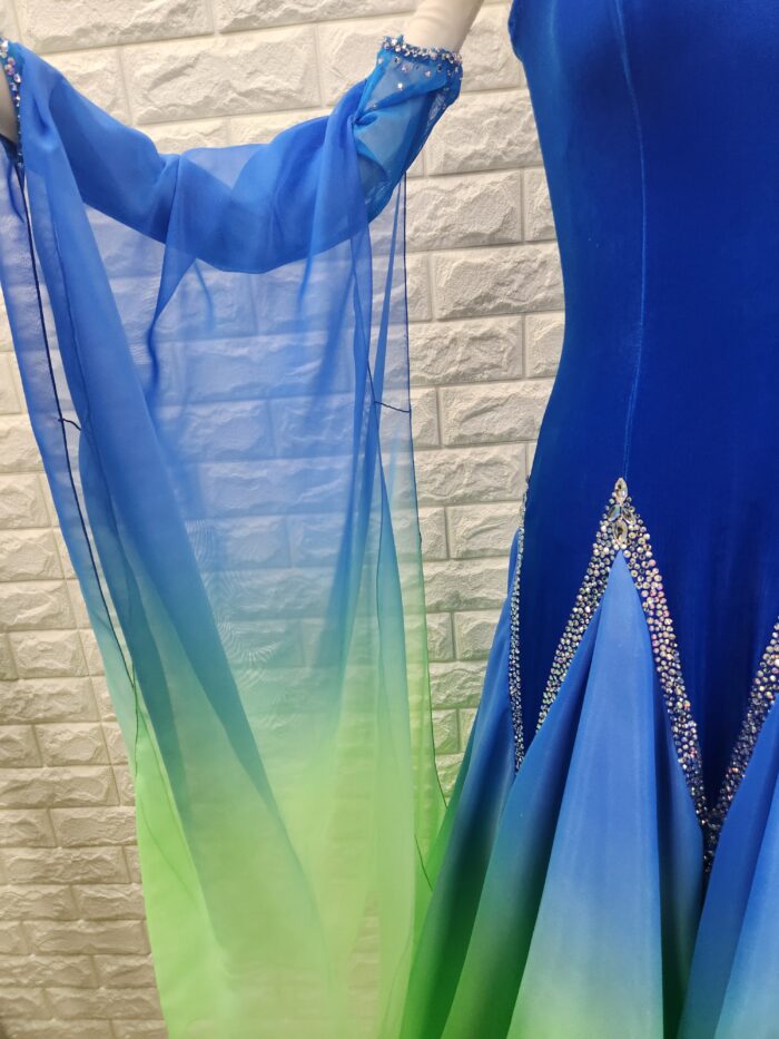 試着・レンタル・購入】社交ダンスドレス Mサイズ ロイヤルブルー