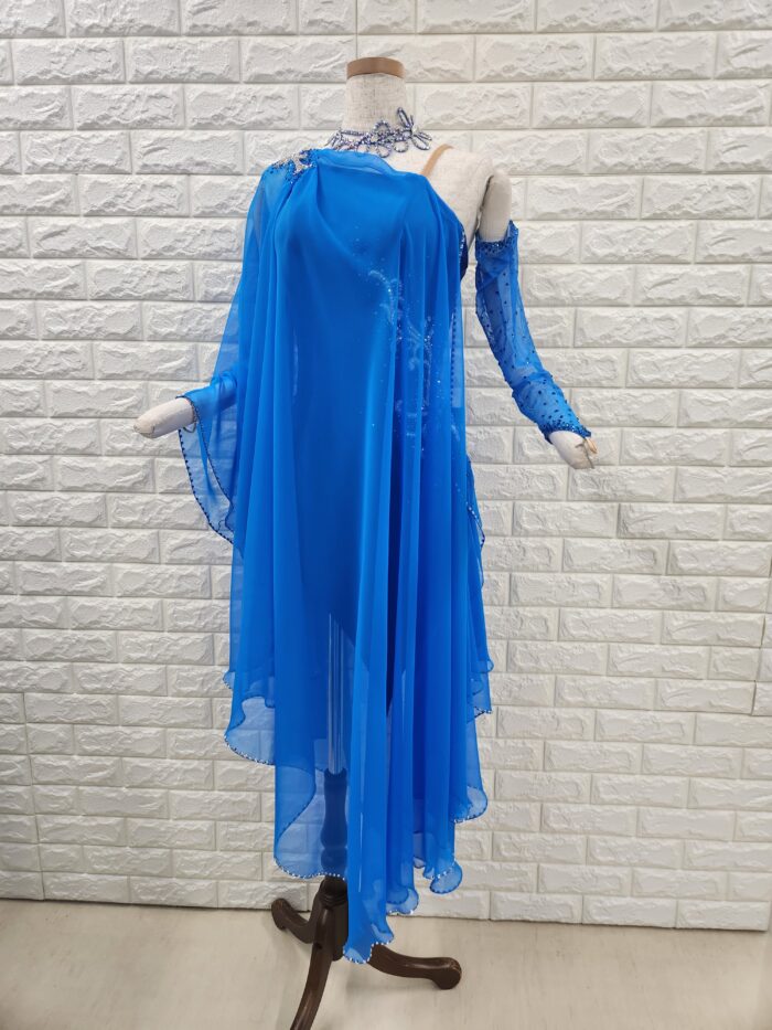 試着・レンタル・購入】社交ダンスドレス Mサイズ ロイヤルブルー