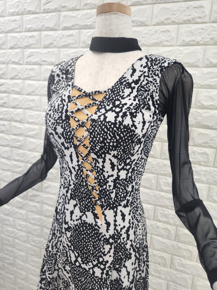 社交ダンスワンピース ロングワンピース レッスン＆パーティー 黒