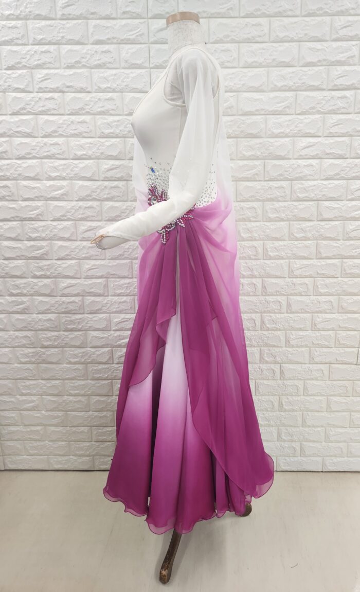 試着・レンタル・購入】社交ダンスドレス Lサイズ オフホワイト