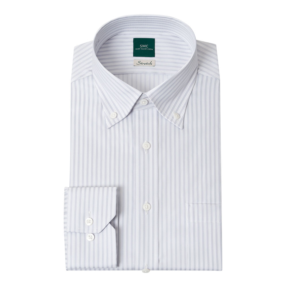 ワイシャツ ストライプ グレー SMC｜CHOYA SHIRT（チョーヤシャツ