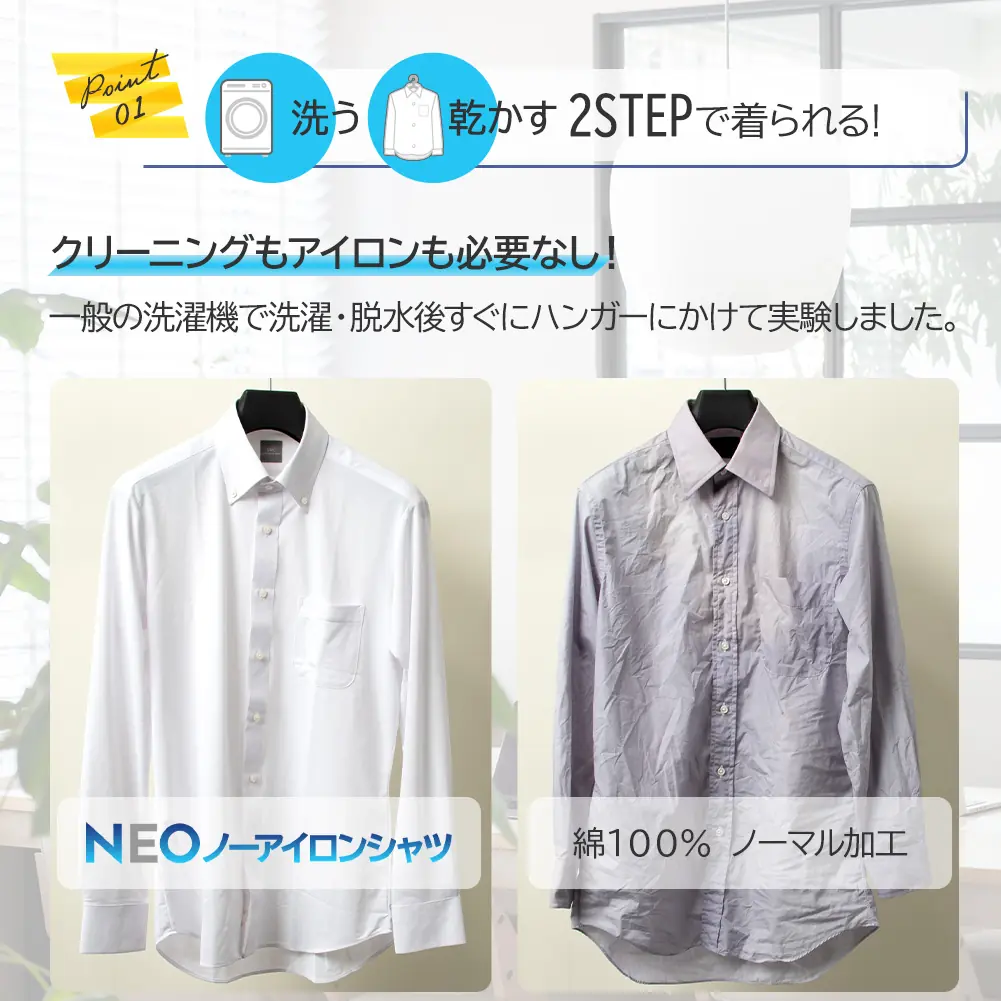 ワイシャツ ホワイト 吸水速乾 防臭 抗菌 SMC｜CHOYA SHIRT（チョーヤ