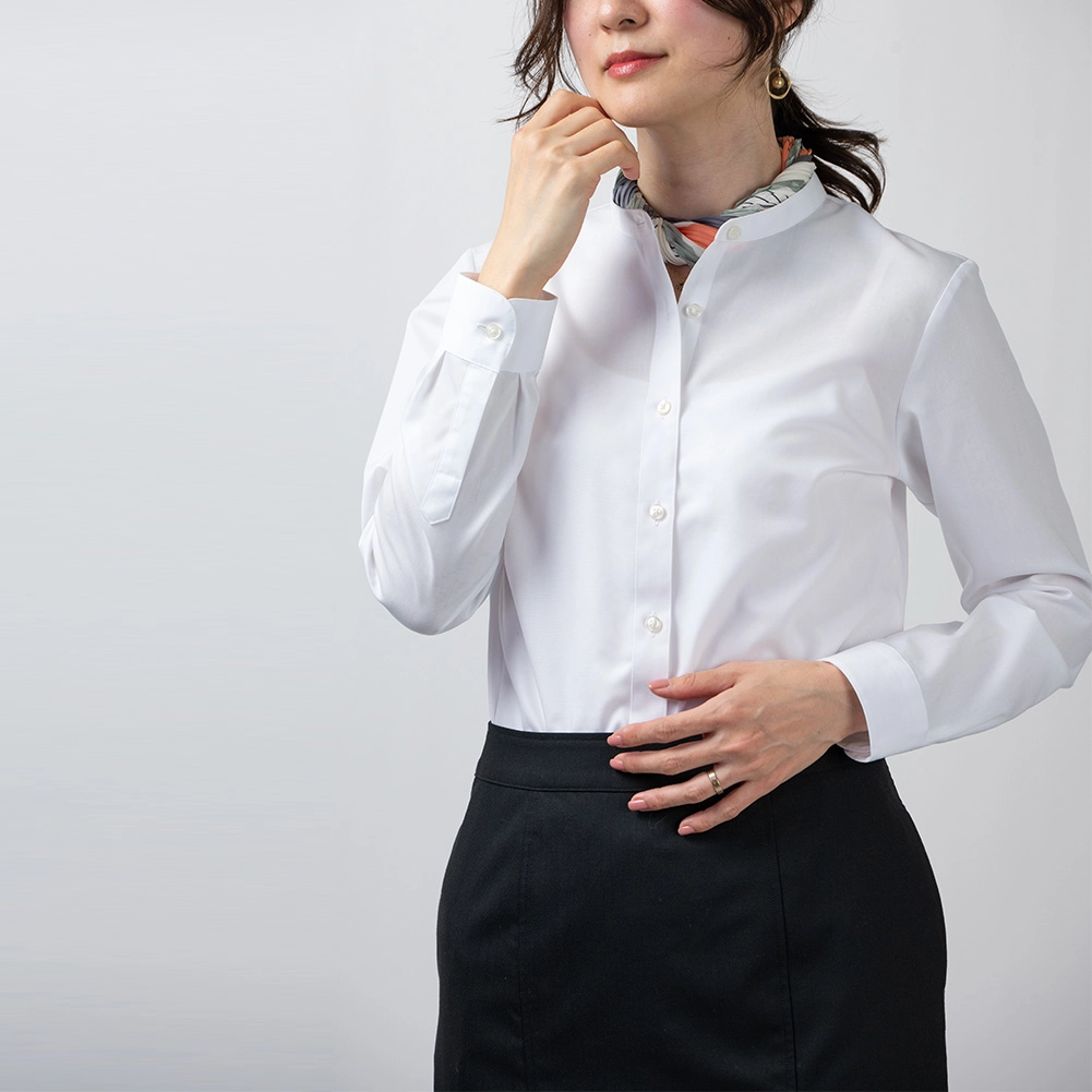 ブラウス 無地 ホワイト CHOYA SHIRT FACTORY｜CHOYA SHIRT（チョーヤ