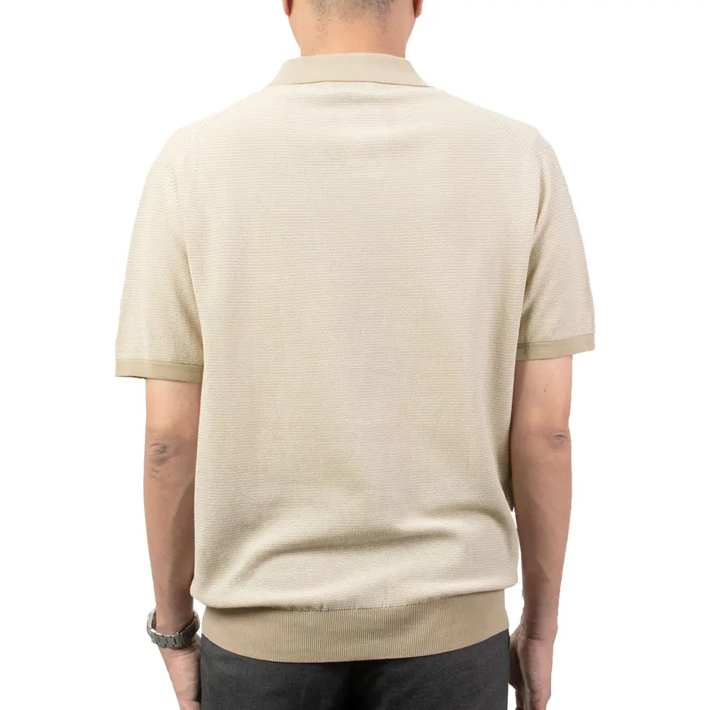 CHOYA URBAN STYLE サマーニット ニットポロシャツ 半袖 夏 ベージュ
