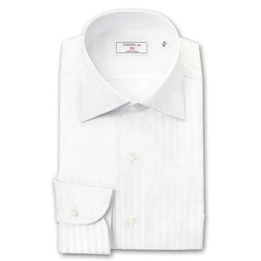 ワイシャツ ストライプ ホワイト ドビー CHOYA1886｜CHOYA SHIRT