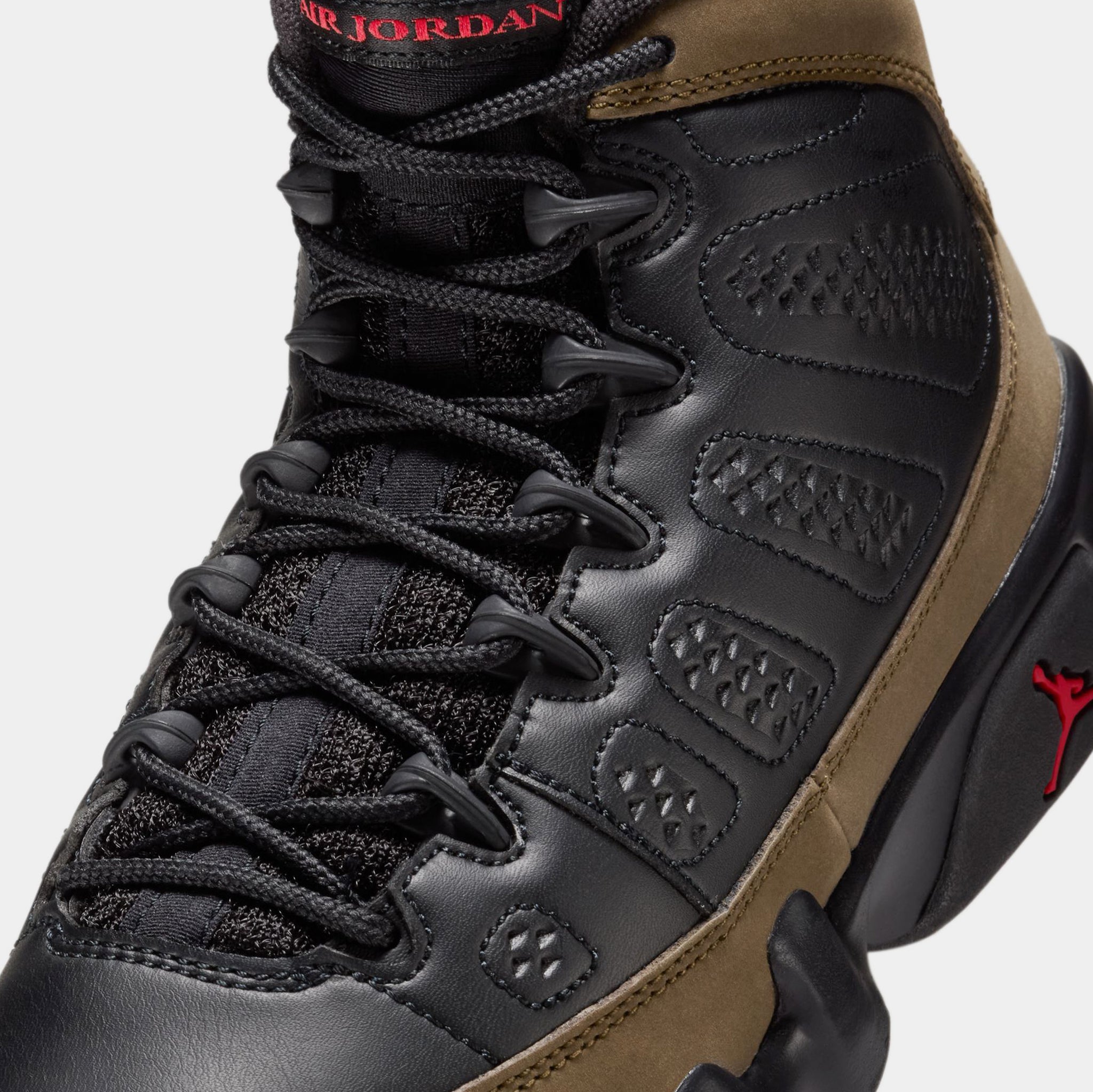 Jordan Air Jordan 9 Retro Olive Grade School Lifestyle Shoes Black
