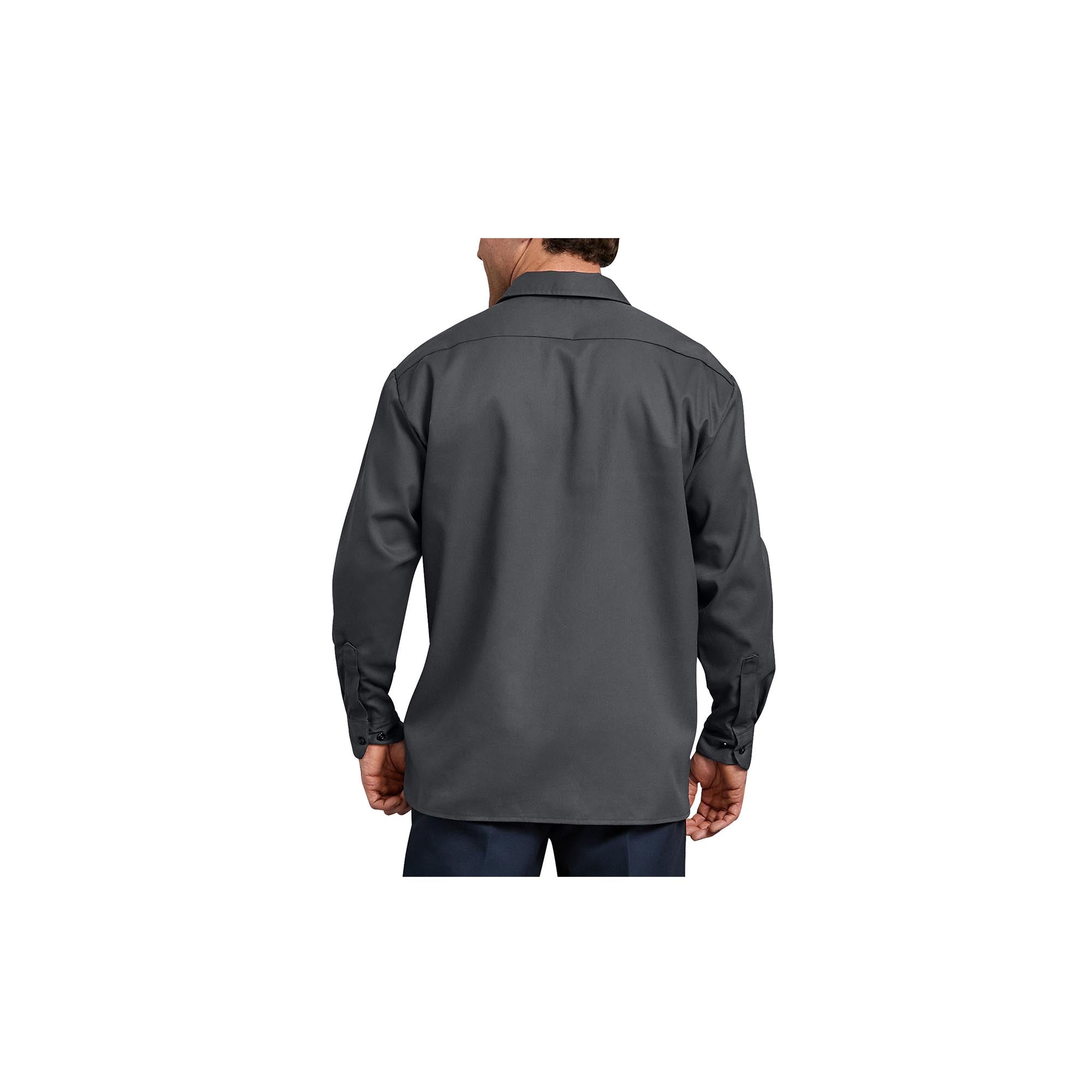 Dickies FLEX Relaxed Fit Long Sleeve Twill Work Shirt Charcoal