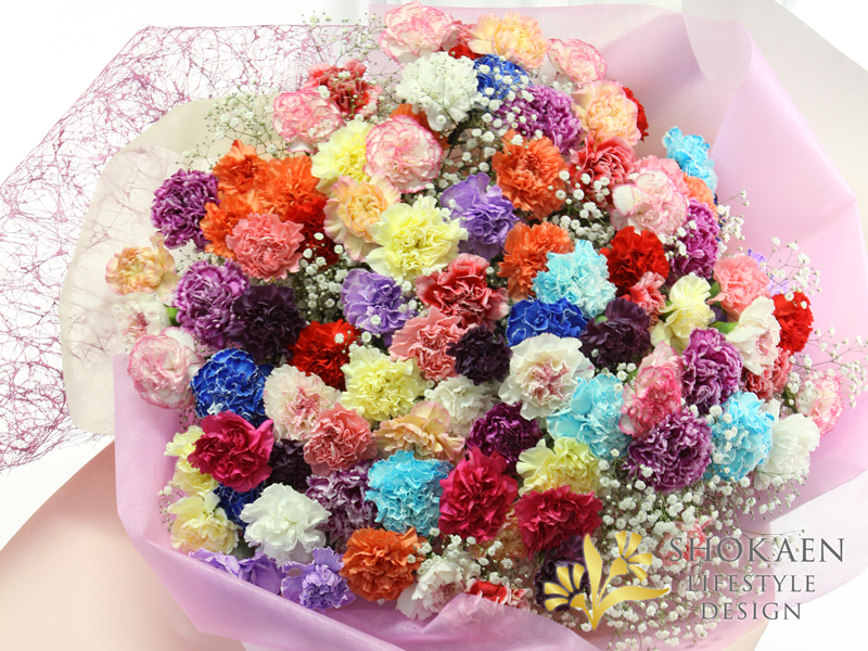 花束0148】カーネーションの大花束（Mix） - 株式会社正花園