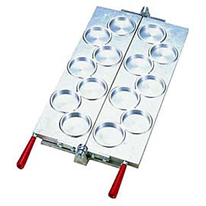 蜜元研究所 蜜元式 焼饅頭機 2連 LPガス 大判焼 φ78mm - 調理器具のSHOKUBI