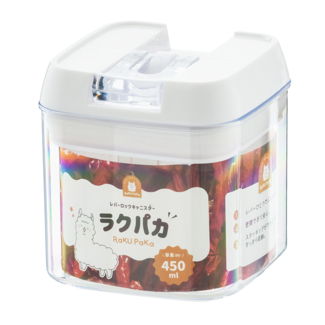 レバーロックキャニスター RAKUPAKA 450ml 1箱(96個入): キッチン用品