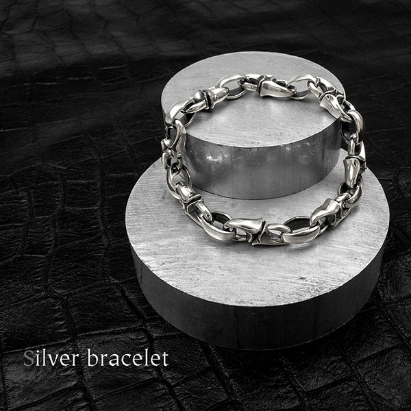 送料無料 メンズ シルバーブレスレット [DB-031]