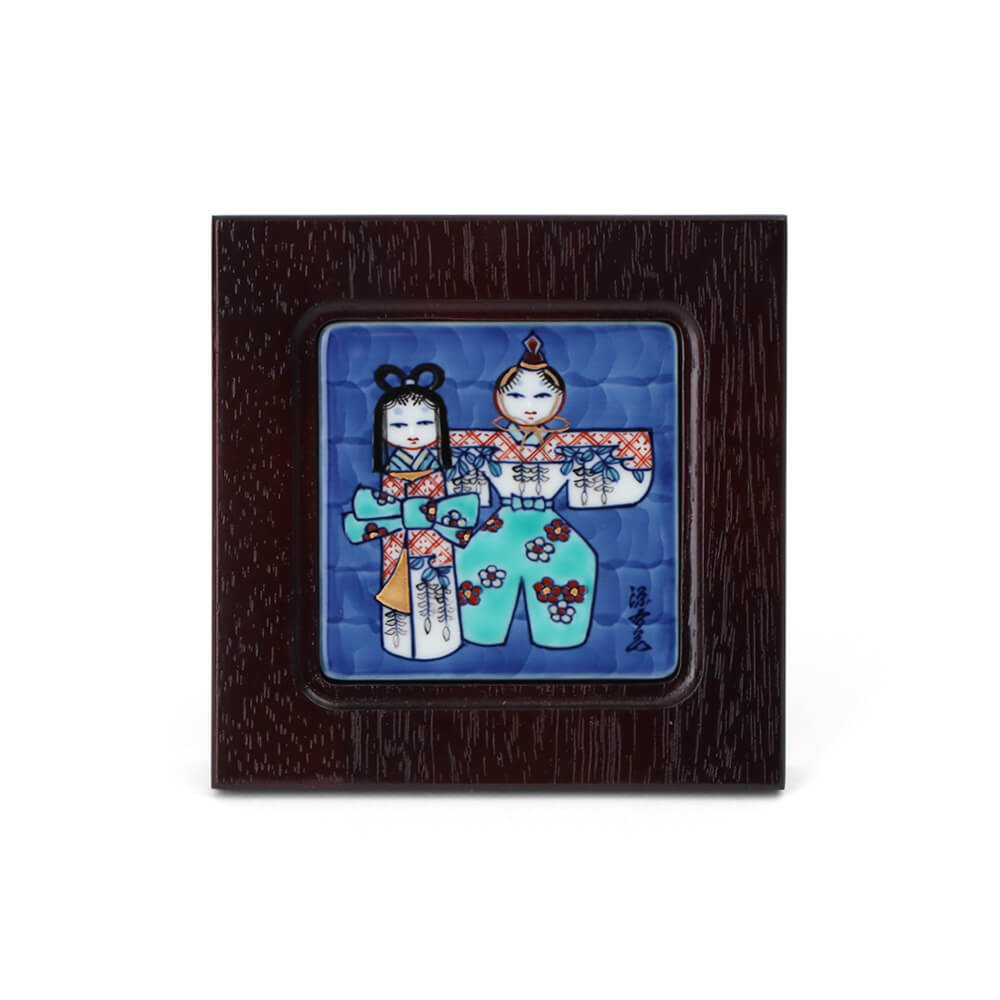 染錦ひな人形 陶額（小） ｜ 有田焼の源右衛門窯公式オンラインショップ