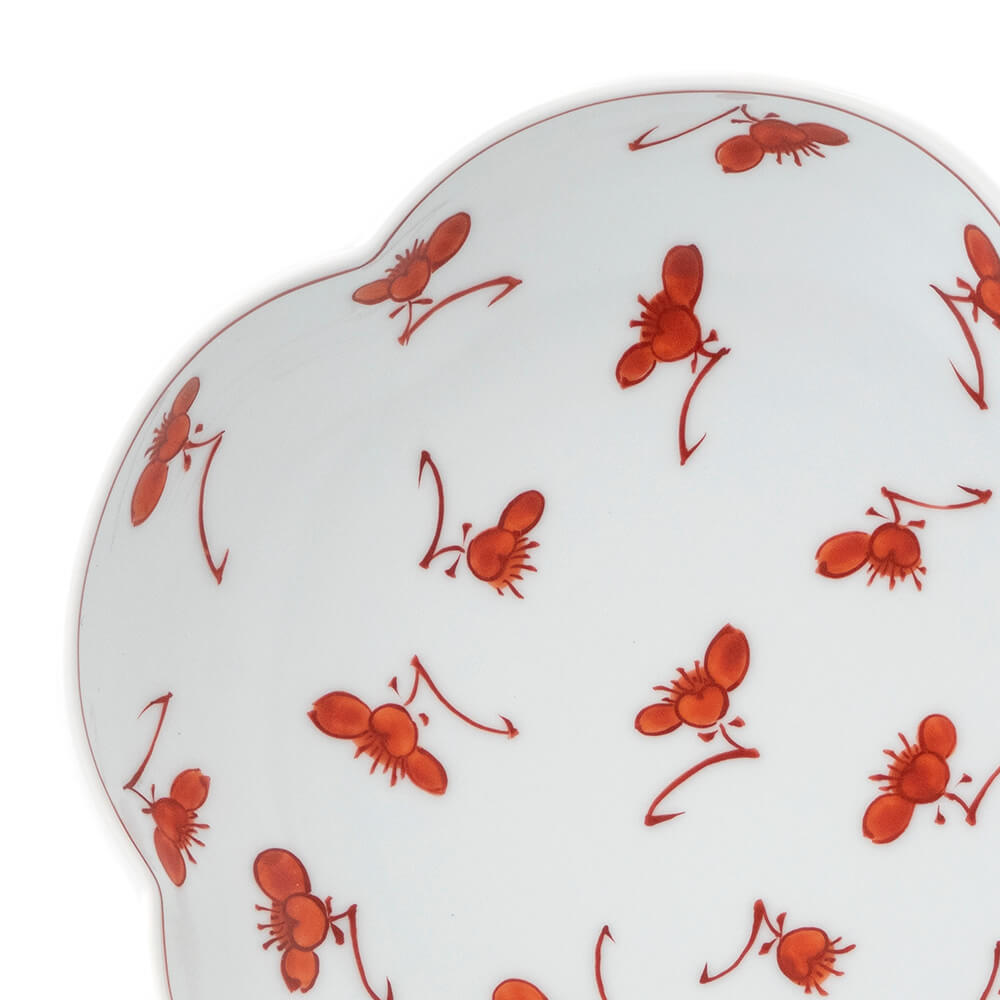 赤絵梅花 鉢（梅型） ｜ 有田焼の源右衛門窯公式オンラインショップ