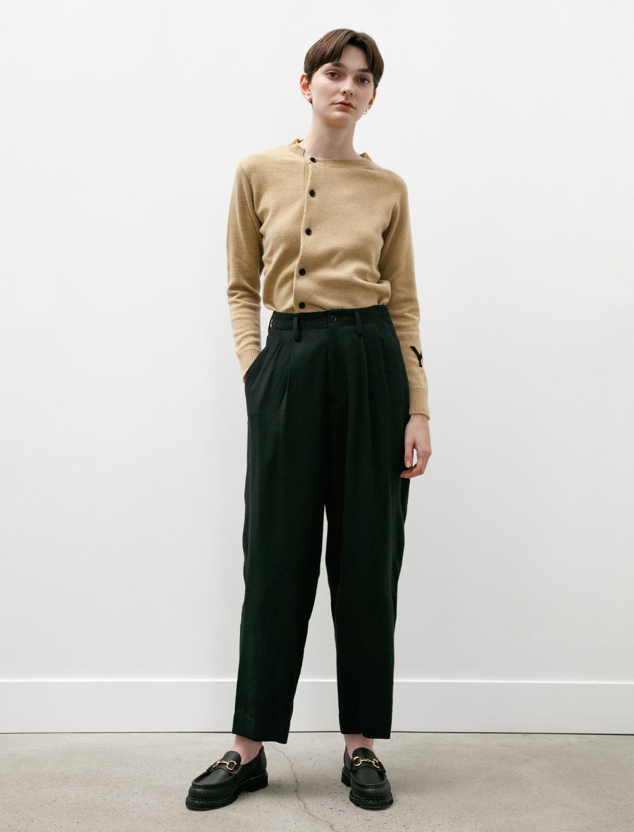 Y's by Yohji Yamamoto Double Tuck Wide Pants Black – Neighbour