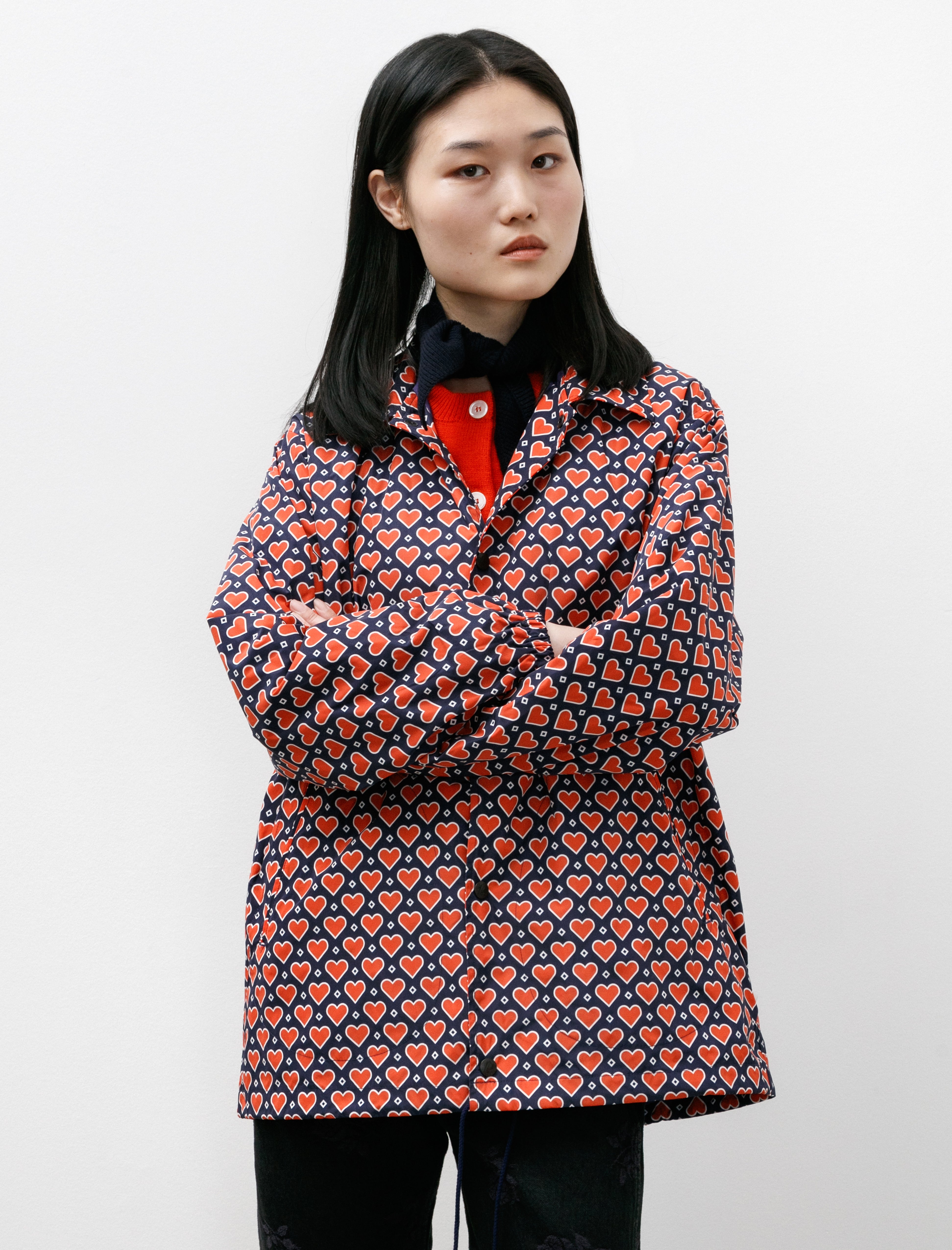 Needles Coach Jacket Navy Heart – Neighbour