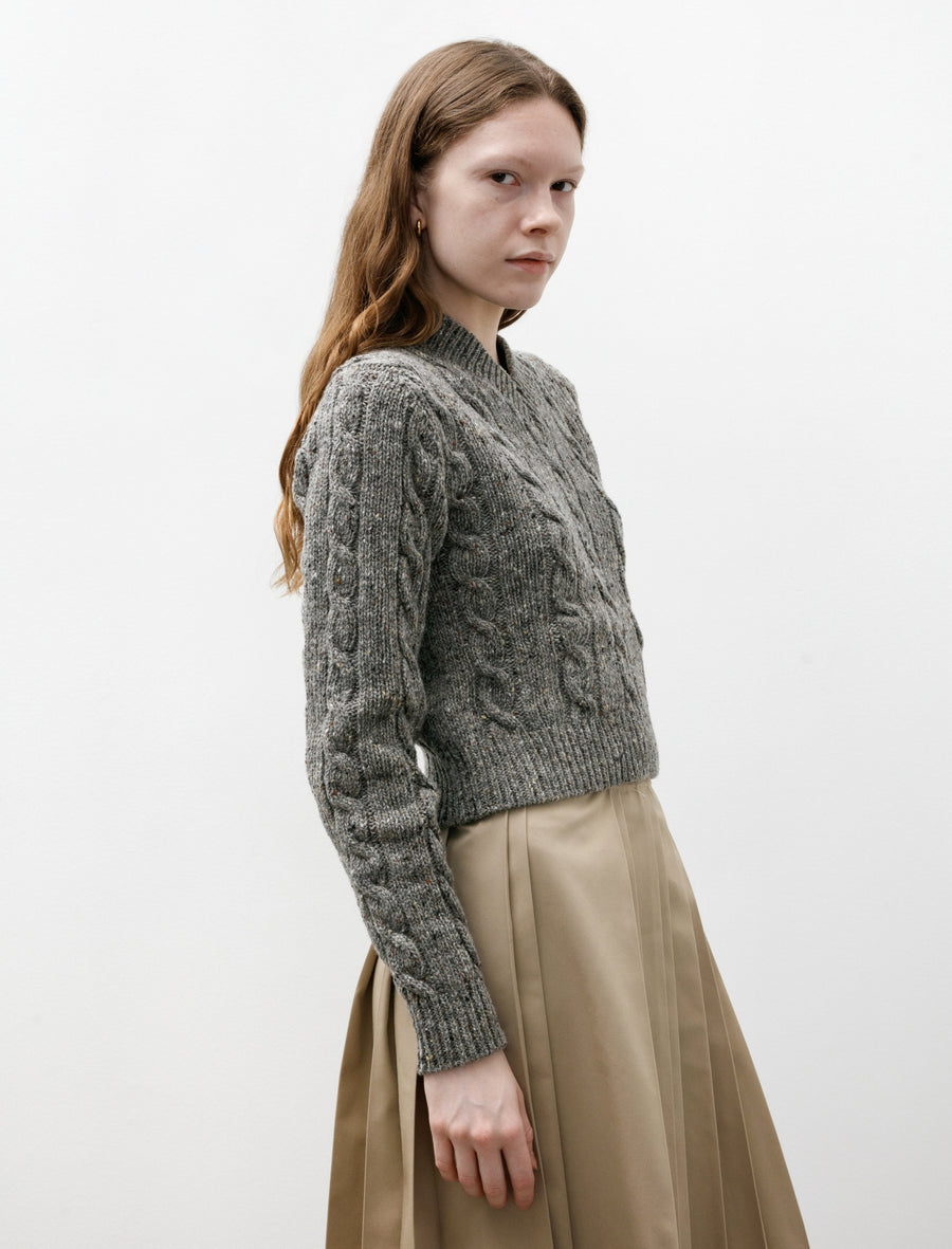 & Daughter Mairie Donegal V-Neck Ramor Grey – Neighbour