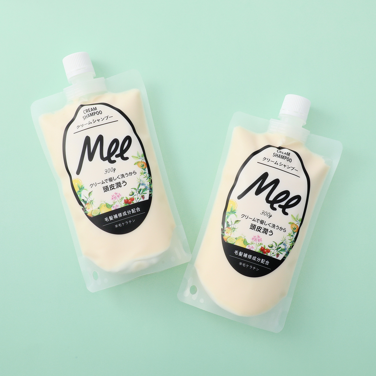 これ一つでシャンプーと トリートメントが完了！ 泡立てないクリーム