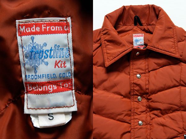 70s Frostline ダウンベスト オレンジ S - Sixpacjoe Web Shop