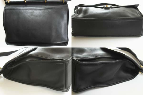 USA製 COACH オールド コーチ レザー ブリーフケース 黒☆5266
