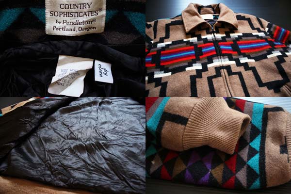 80s PENDLETONペンドルトン ネイティブ柄 ウールジャケット L