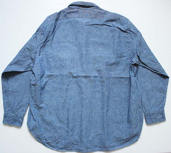 50s BIG SMITHビッグスミス マチ付き シャンブレーシャツ 17.5