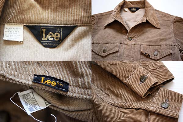 70's USA製 Leeリー コーデュロイジャケット 茶 - Sixpacjoe Web Shop