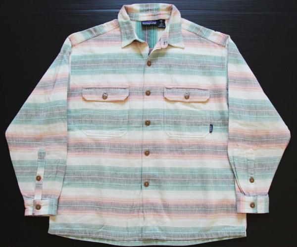 patagoniaパタゴニア サニーストライプ ネルシャツ M - Sixpacjoe Web Shop