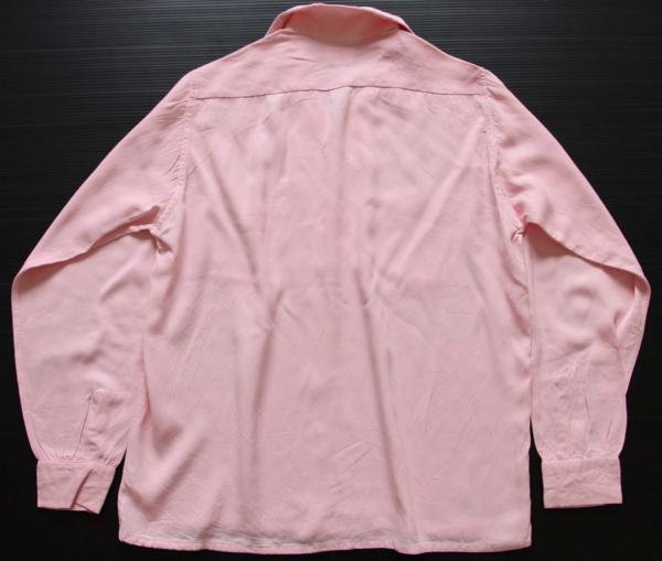 50s Essley レーヨンシャツ ピンク S - Sixpacjoe Web Shop