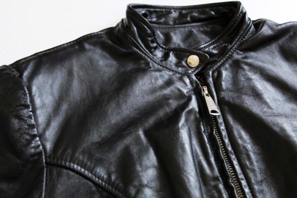 80s Brooksブルックス シングルライダース レザージャケット 黒 40