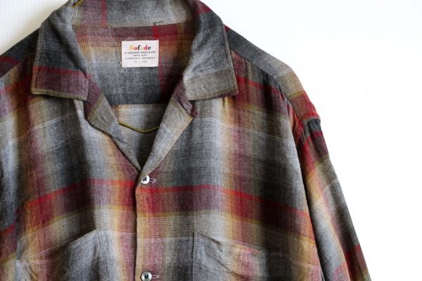 60s Nofade オンブレチェック レーヨンシャツ L - Sixpacjoe Web Shop