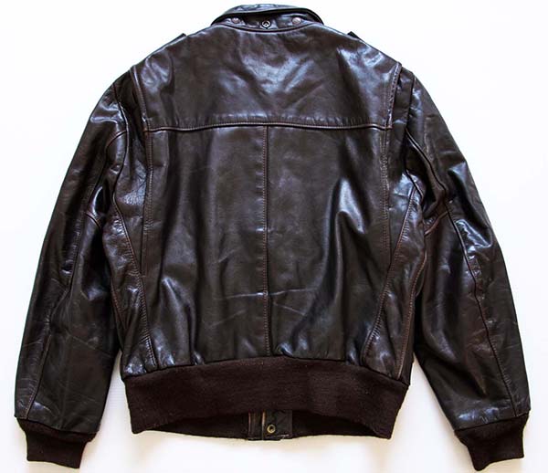 80s USA製 BROOKSブルックス A-2タイプ フライト レザージャケット 44