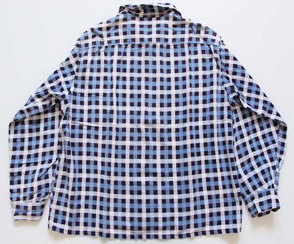 50s PENNEY'S COMPASS チェック プリントネルシャツ L - Sixpacjoe Web
