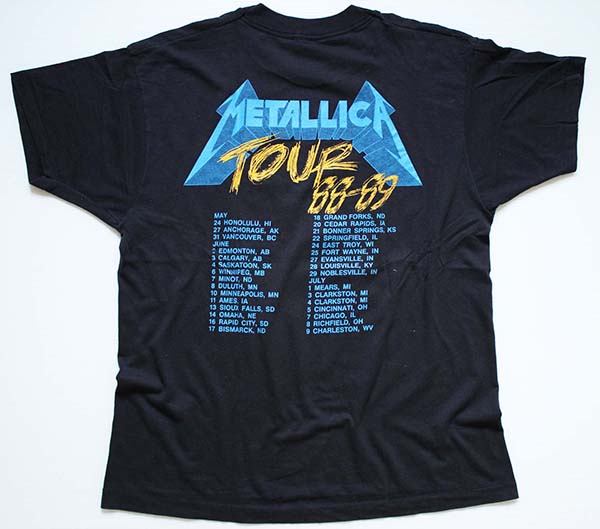 80s METALLICA メタリカ AND JUSTICE FOR ALL TOUR 88-89 バンドT