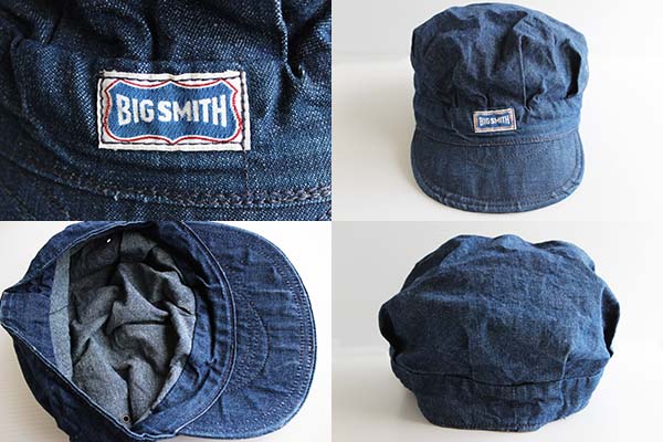 70s BIG SMITHビッグスミス デニム ワークキャップ 59cm - Sixpacjoe