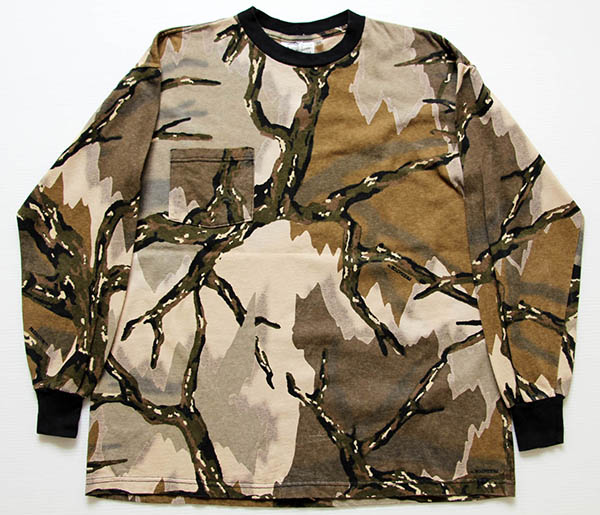 90s USA製 PREDATOR CAMOUFLAGE プレデターカモ コットン ポケット付き