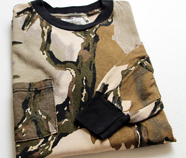 90s USA製 PREDATOR CAMOUFLAGE プレデターカモ コットン ポケット付き
