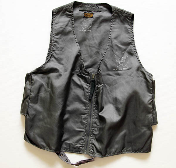 50s 米軍 U.S.AIR FORCE E-1 ラジオベスト セージグリーン XL