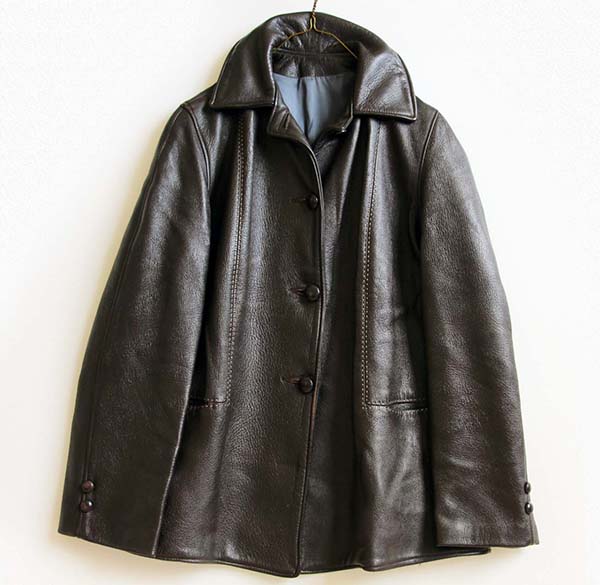 W.B.PLACE&Co ディアスキン レザージャケット 焦げ茶 36 - Sixpacjoe