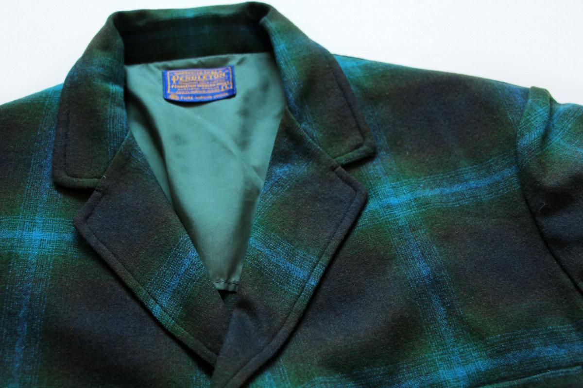 60s PENDLETONペンドルトン オンブレチェック ウール アンコン