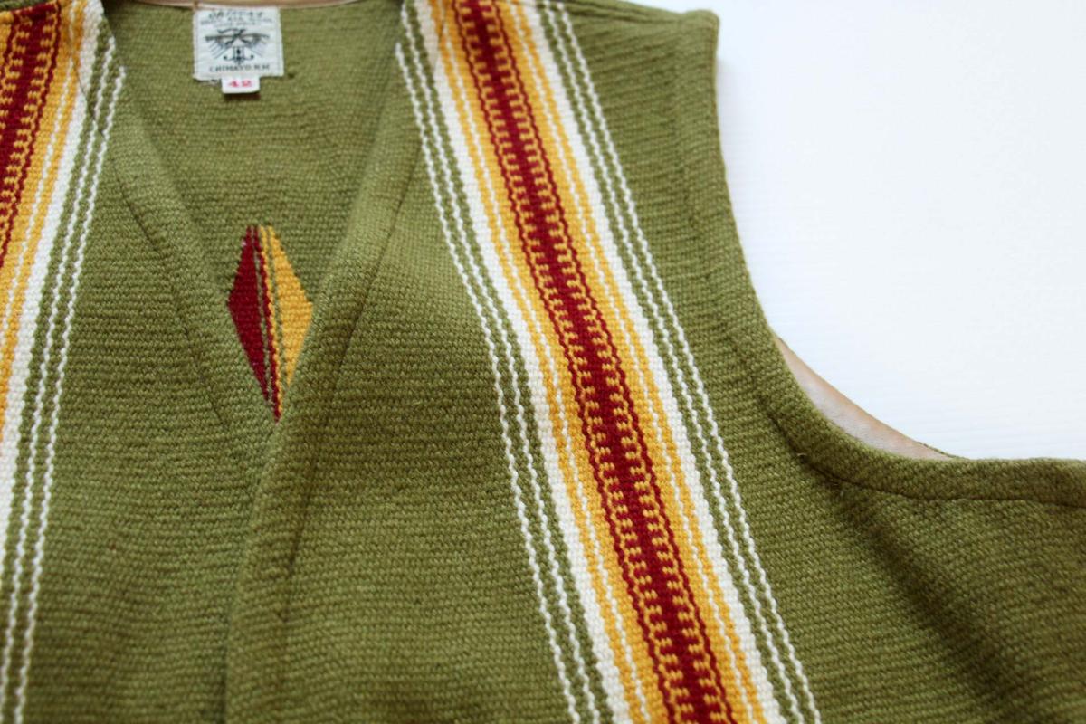 ORTEGA'Sオルテガ ネイティブ柄 チマヨ ラグ ベスト 42 - Sixpacjoe