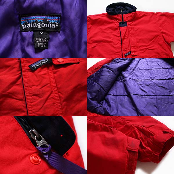 90s patagoniaパタゴニア 中綿入り ナイロン マウンテンジャケット 赤