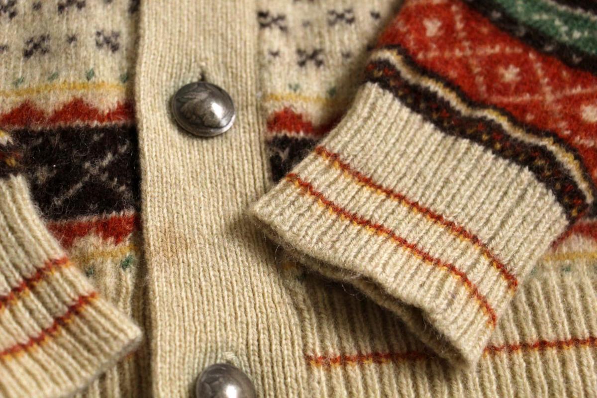 ポロ ラルフローレン フェアアイル柄 コンチョボタン ウールニット